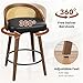 REONEY Rattan Bar Stools Set of 6, 26