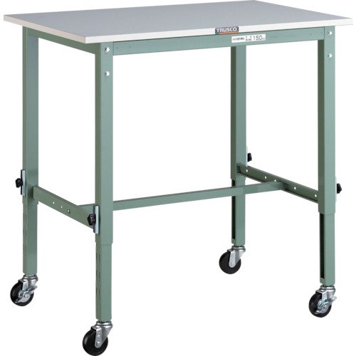 トラスコ中山 TRUSCO RAEM型高さ調節作業台 900X600 φ75キャスター付