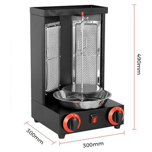 STWBHW Vertikale Rotisserie-Shawarma-Maschine, Shawarma-Grill, Shawarma-Maschine, Rotisserie-Ofen, Hähnchen-Rotisserie-Maschine, 360° drehbarer Kebab-Rotationsofen, Gyros-Rotisserie-Grill – Bild 8