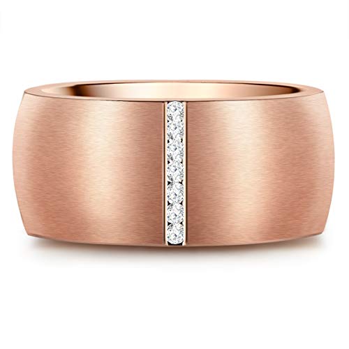 Stella Copenhagen Damen Ring Edelstahl gelbvergoldet verziert mit Kristallen von Swarovski® weiß Cover