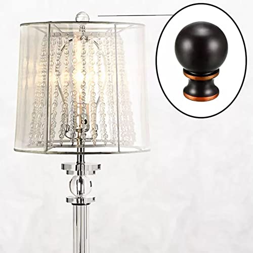 Image of Lamp Finial, 1-1 /2 Inch Oil Rubbed Bronze Steel Ball Knob Lamp Shade Finial Decoration Accessories for Tabletop Lamps or Floor Lamps (ORB，2)