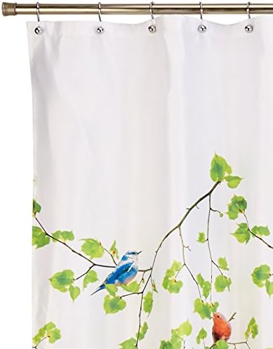 Splash Home Terrasse Design Polyester Shower Curtain, for Bathroom and Bathtub Curtains, Lightweight Washable Cloth & Water-Resistant, 70W x 72H Inch