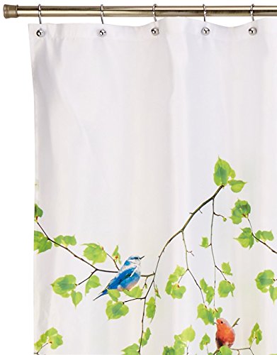 Splash Home Terrasse Design Polyester Shower Curtain, for Bathroom and Bathtub Curtains, Lightweight Washable Cloth & Water-Resistant, 70W x 72H Inch