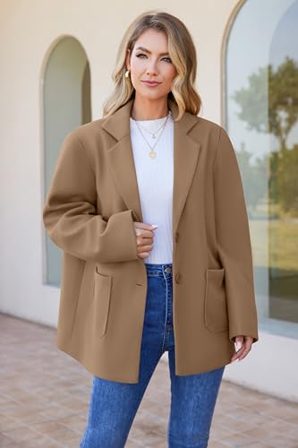 Blazers for Women Work Office Fully-Lined Warm Lapel Casual Jacket Oversized Long Sleeve Business Suit2