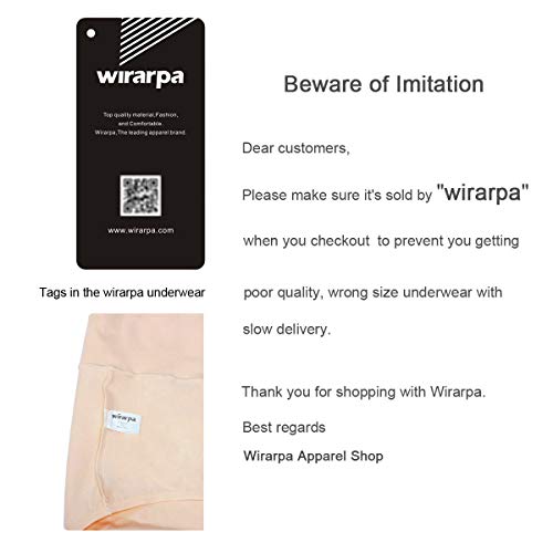 image for wirarpa Women's Cotton Underwear High Waisted Ladies Panties Full Cove