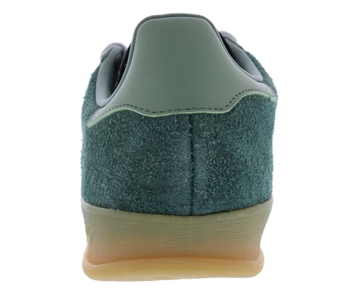 Image of adidas Gazelle Indoor Mens Shoes Size 8, Color: Mineral Green /Silver Dawn