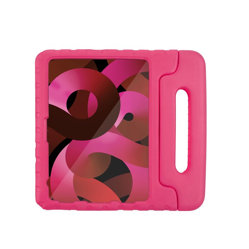 Coque iPad Pro 11 M5 2025 rose antichoc avec poignée support silicone