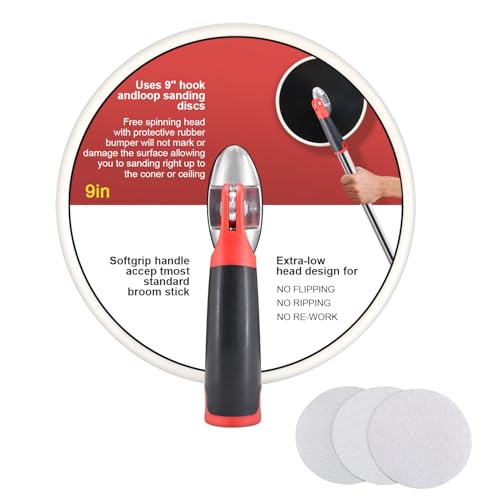 QZATACAEN Stangenschleifer für Trockenbau Radius Handschleifkopf...