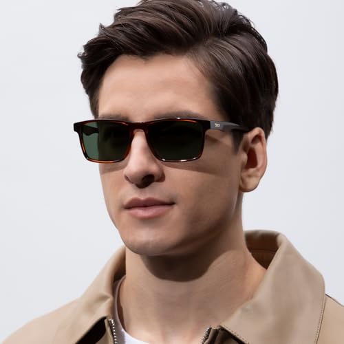 CARFIA Retro Acetate Mens Sunglasses Polarized Classic Square Sun Glasses CA621622