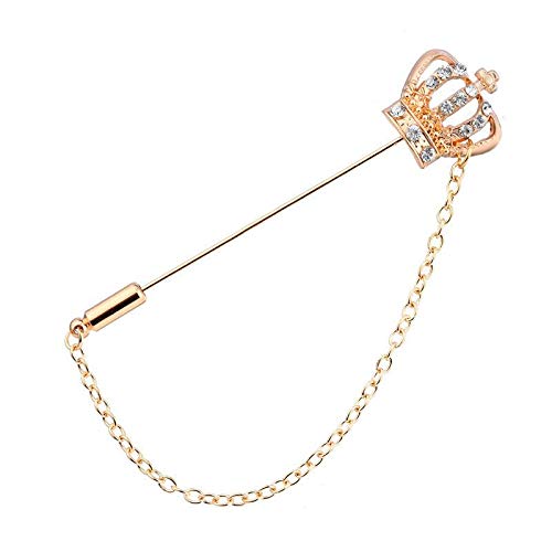 Wudi Broche élégante en forme de couronne, cadeau de fête de mariage