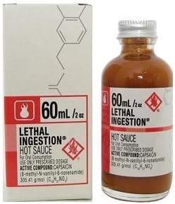 Cajohn's Lethal Injestion Bhut Jolokia Hot Sauce, 2oz.