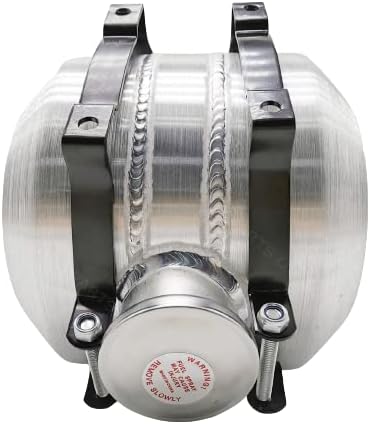 JSD 1.75 Gallon 8" x 8" Aluminum Spun Round Gas Tank / Fuel Cell Tank Center Fill 1/4" NPT Outlet