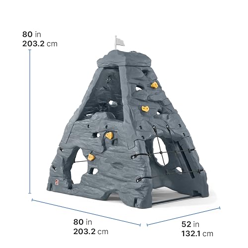 Step2 Skyward Summit for Kids, Climbing Wall Playset for Toddlers, Ages 4 –8 Years Old, Easy to Assemble Kids Outdoor Playground for Backyard