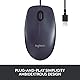 Logitech B100 Maus mit Kabel, USB-Anschluss, 800 DPI Optischer Sensor, 3 Tasten, Für Links- und Rechtshänder, PC/Mac - Schwarz