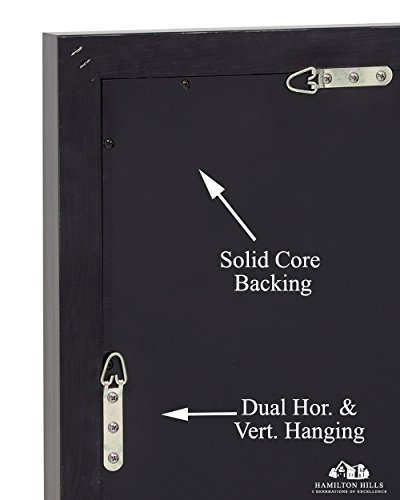 Hamilton Hills Clean Large Modern Antiqued Silver Frame Wall Mirror 24" x 36" Contemporary Premium Silver Backed Floating Glass Panel Vanity or Bathroom Mirrored Rectangle Hangs Horizontal or Vertical - Thumbnail 4