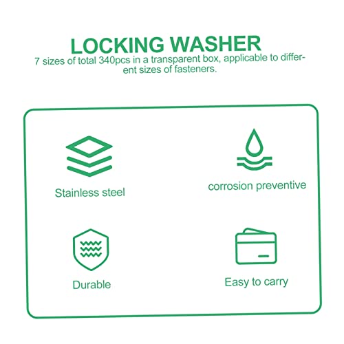 GLEAVI 680 Peças Lavador de dentes interno clipes de aço inoxidável empurrar arruelas clipes de velo