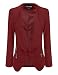 LookbookStore Women's Open Front Draped Asymmetric Padded Side Zip Blazer Jacket