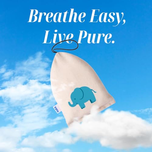 Image of Haka Camphor Pouch -100% Pure Camphor | Multipurpose Natural Chemical Free Air Freshener for Car, Wardrobe, Bathroom & Room | Eco-Friendly Aroma Bag - Elephant (Pack of 2)