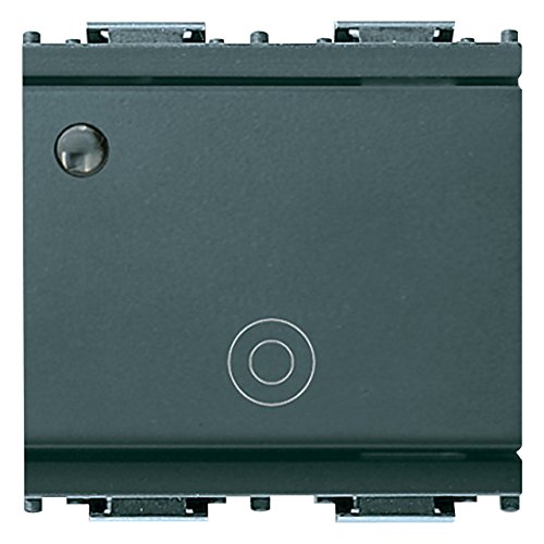 VIMAR 16090.M IDEA Pulsante 1P NO 10 A 250 V~, generico, luminoso, per unità di segnalazione, grigio - 2 moduli