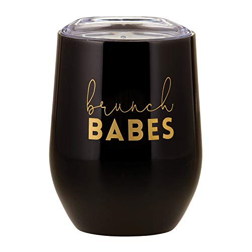 Santa Barbara Design Studio Lili + Delilah Stainless Steel Stemless Wine Tumbler, 12-Ounce, Brunch Babes -  Creative Brands, 43589