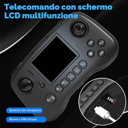 Drone con Camera, Schermo LCD FPV Live Video, Droni Motore Brushless, Sistema di Prevenzione Ostacoli a 270°, 3D Flips, Supporta Schede SD fino a 32 GB, Peso Inferiore a 250g per Beginners 3 Drone con Camera, Schermo LCD FPV Live Video, Droni Motore Brushless, Sistema di Prevenzione Ostacoli a 270°, 3D Flips, Supporta Schede SD fino a 32 GB, Peso Inferiore a 250g per Beginners - immagine 3