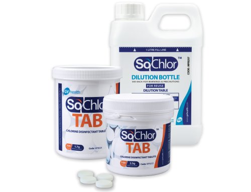 SoChlor TAB Chlorine Disinfectant Tablets 2.5g NaDCC - 600 Tablets (6X 100 pots)