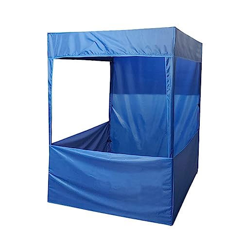 HACER 6x6x7 ft Promotional Canopy 3-Side Open Foldable Tent Lightweight & Portable Water Resistant Multipurpose Gazebo for Advertisement Stall Promotion Activities (Blue)