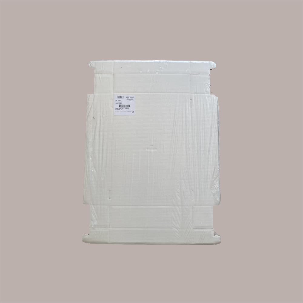 Lucgel Scatole Impilabili Aperte Rettangolari per Alimenti Cartoncino Bianco 40x63H10 cm - 10 Pezzi -