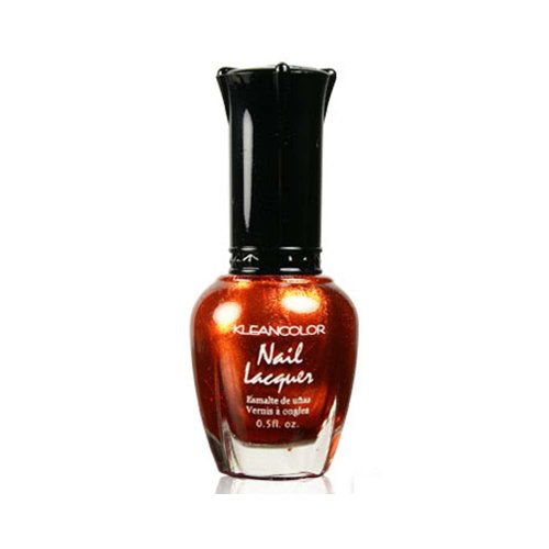 1 Kleancolor Nail Polish Lacquer #160 Metallic Orange Manicure + Free ZipBag Gift