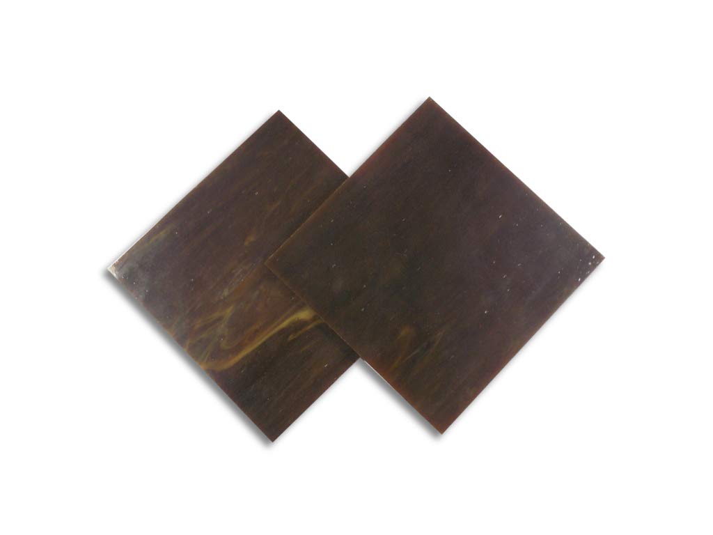 Stained Glass from Sai Mosaic Art, 2 Pc of 4"x4" for Mosaic Work Dark Brown