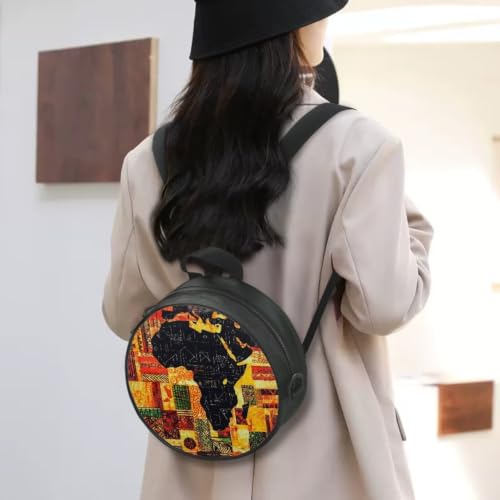 Image of Women Novelty Round Clock Shape Zippered Clock Purses for Women Tote Handbag Shoulder Bag, Gift for Mom Girlfriend