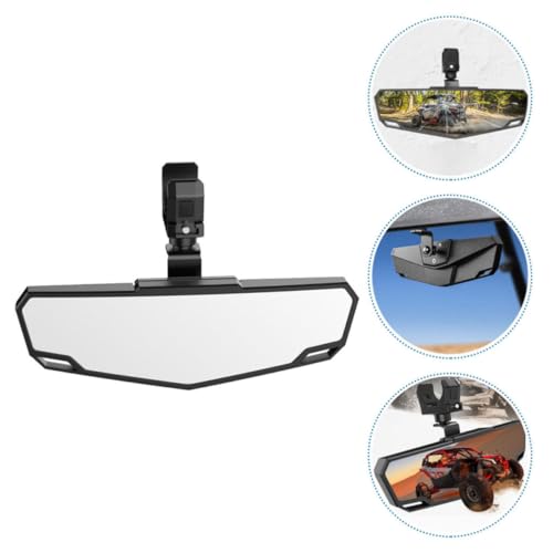 Rétroviseur ATV UTV central en ABS noir pour une conduite sans angle mort - 7