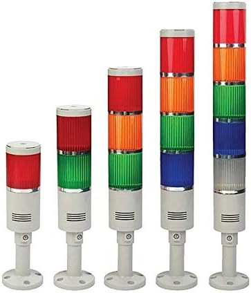 ATO Stack Light with Buzzer, Flash LED, AC 110V, Industrial Signal Tower, for Operator Stations, Call Lights, Machine Monitoring (5 Layers)