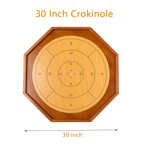 Crokinole torneo 30 pulgadas tablero madera clásico miniatura 3