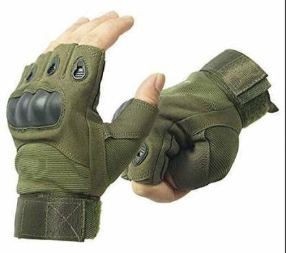 Half Finger Hard Knuckle Motorcycle Army Shooting Outdoor Breathable Gym & Fitness Gloves (Green) - Neoprene (B09PFZ7W5Y) Amazon Price History, Amazon Price Tracker
