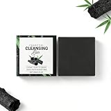 Bamboo Charcoal Facial Soap | Gesichtsseife für Unreine & Fettige Haut | Vegan | Schwarze Seife...
