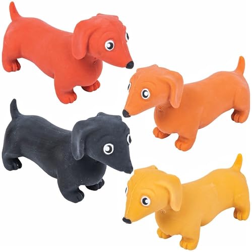 Stretchy Dachshund Fidget Toy 4-Pack