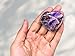 Dreamy Amethyst Crystal Heart Palm Stone - Pocket Massage Worry Stone for Natural Body Chakra Balancing, Reiki Healing and Crystal Grid