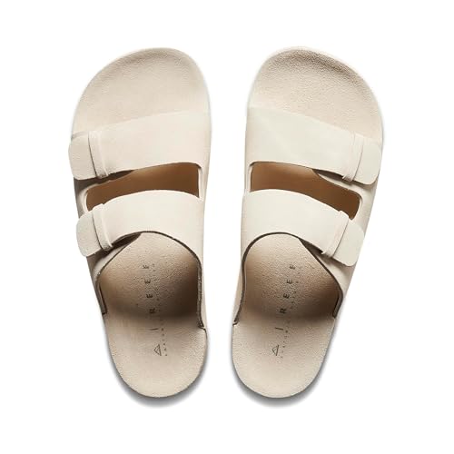 Image of REEF Ojai Two Bar Women's Fashion Slide Sandal, Premium Leather, Soft Cushion Footbed