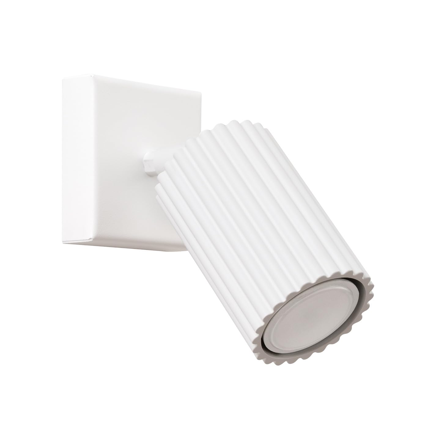 SOLLUX lighting Lampada Da Parete Applique Da Parete In Alluminio 1 Paralume 8 x 16 x 16 cm Karbon Bianco