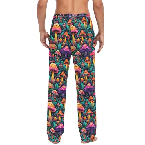Magic Color Mushroom Men's Pajama Pants Lightweight Sleepwear Bottom Lounge Pants3