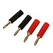 Produktbild RETYLY RETYLY (R) 4 Stueck Schraube Typ Audio Lautsprecher Verbinder Bananenstecker - Rot & Schwarz