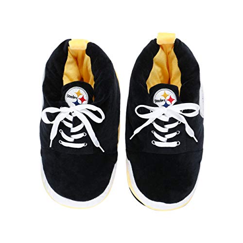 FOCO Mens NFL Team Logo Plush Oversized Sneaker Slippers3
