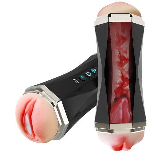 Newly 2 in 1 Pussy Pocket Double Sided Hands Free Male Masterburbatar Adult Toy Mastusbar Sucking Thrusting Machine Mens Masterbuters Men Masterburbatar Suction Silent Underwear AZ24