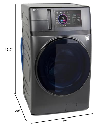 GE Profile PFQ97HSPVDS 28 Inch Smart Front Load Washer/Dryer Combo with 4.8 cu.ft. Capacity, 12 Wash Cycles, 14 Dryer Cycles - Image 4