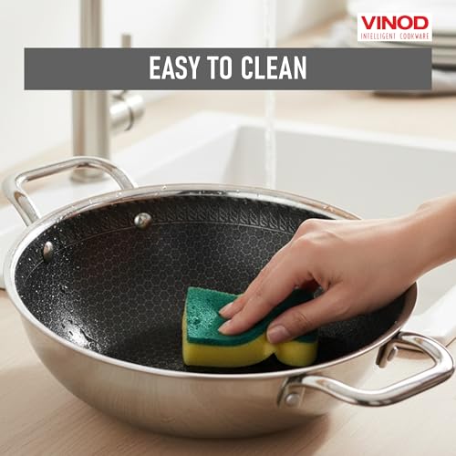 Vinod Nutri-Tech Triply Nonstick Kadahi 28cm miniatura 6