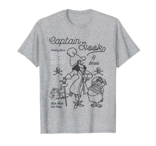 Disney Peter Pan Captain Hook And Mr. Smee Outline Sketch Camiseta
