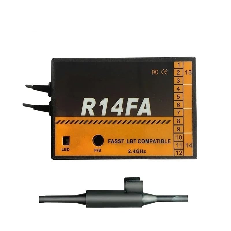 Récepteur R14FA 2.4G FASST pour émetteurs 10C 14SG 16SZ 18SZ