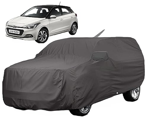 Image of Auto Hub Car Cover Compatible with Hyundai Elite i20, Dustproof, Heat Resistant, Triple Stitched, Elite i20 Car Cover- Grey Look
