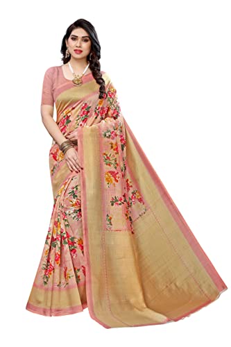 Image of Yashika Plain Women's Combo Art Silk Printed Saree with Blouse Piece Pack of 2